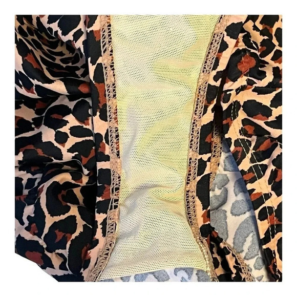 Kona Sol‎ Leopard Animal Print Halter One Piece Swimsuit Women's Plus Size 18W - Picture 11 of 11